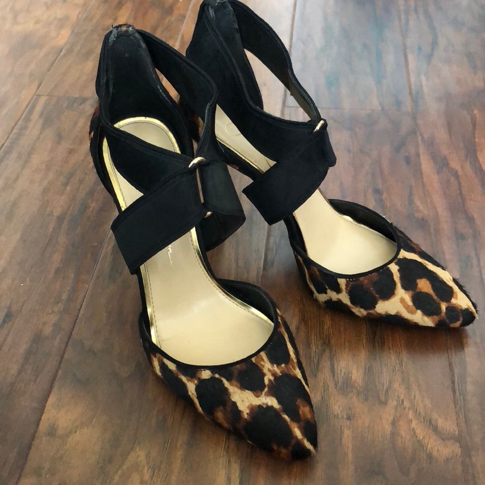 COPY - Jessica Simpson calf hair heels
